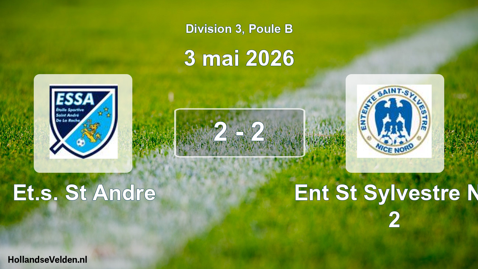 Match joué: Et.s. St Andre - Ent St Sylvestre Nn 2 2 - 2 (3 mai 2026)