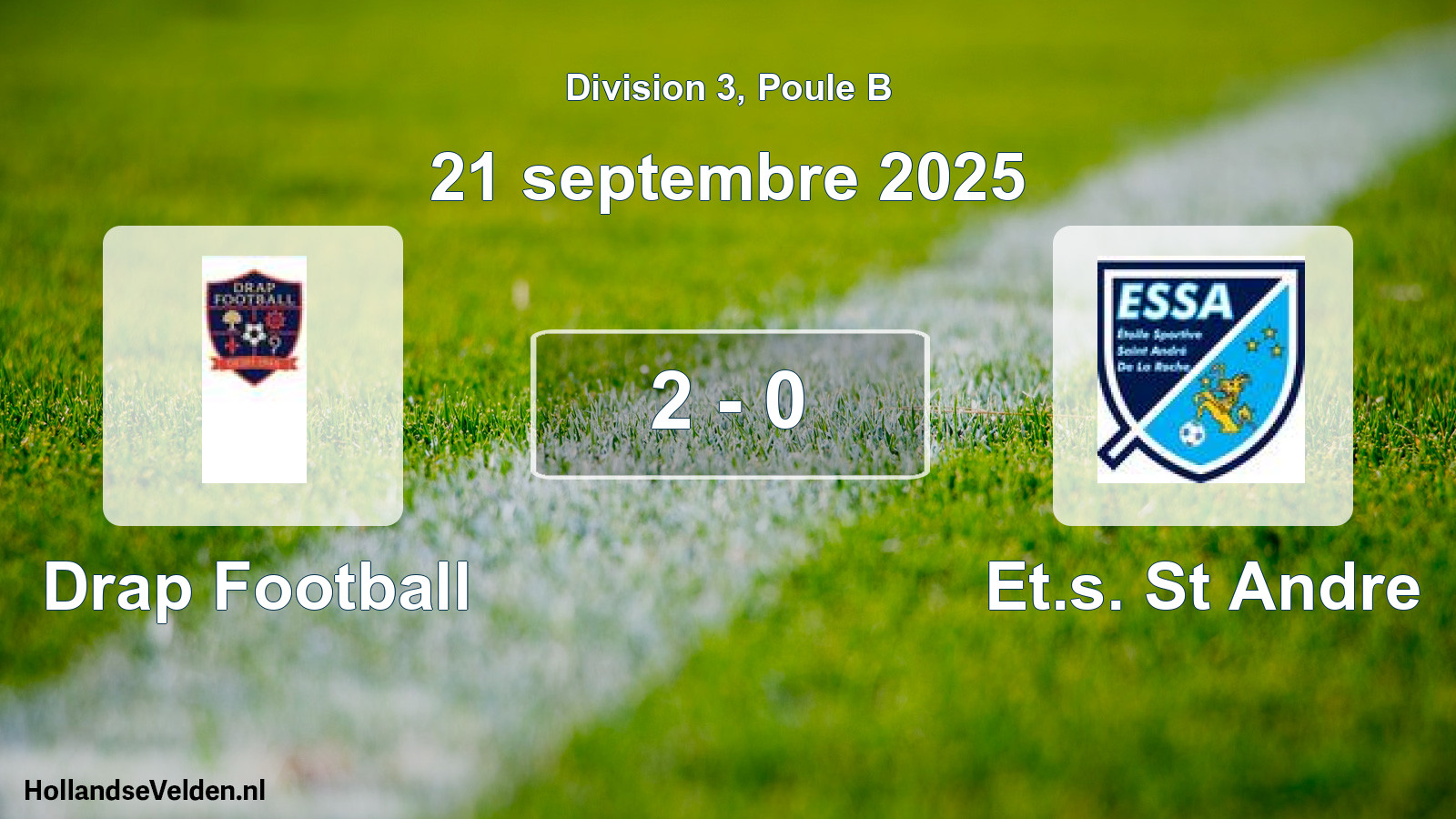 Match joué: Drap Football - Et.s. St Andre 2 - 0 (21 septembre 2025)