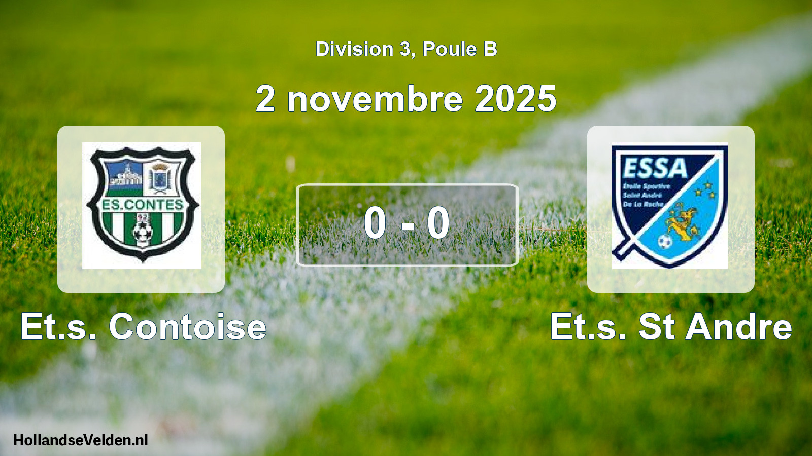 Match joué: Et.s. Contoise - Et.s. St Andre 0 - 0 (2 novembre 2025)