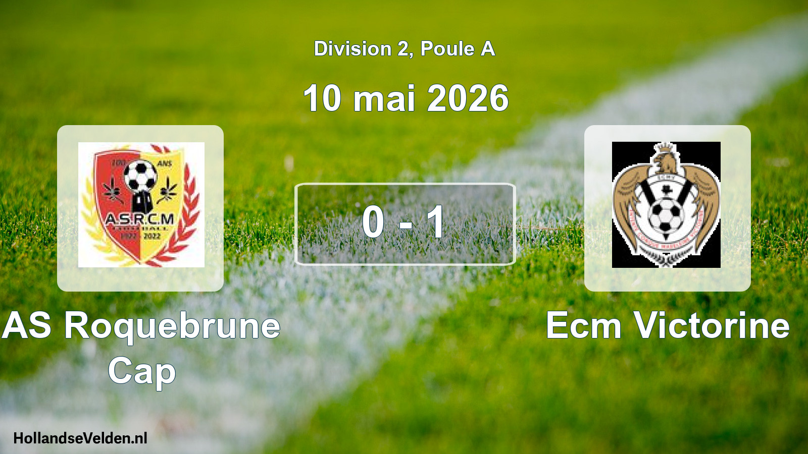 Total number of matches played: AS Roquebrune Cap - Ecm Victorine 0 - 1 (10 May 2026)