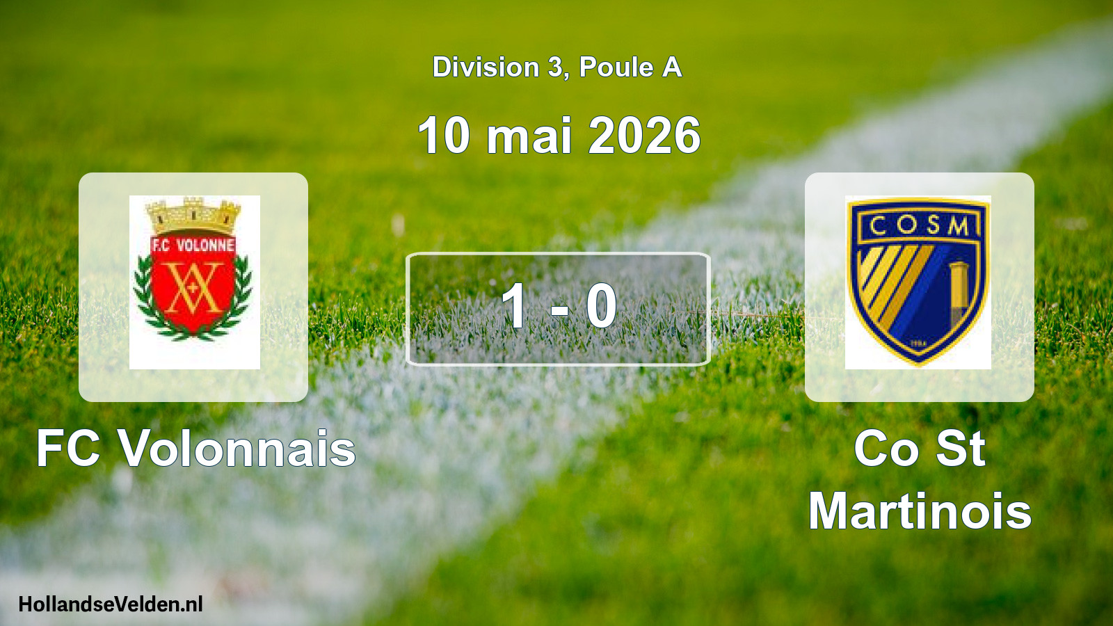Gespeelde wedstrijd: FC Volonnais - Co St Martinois 1 - 0 (10 mei 2026)