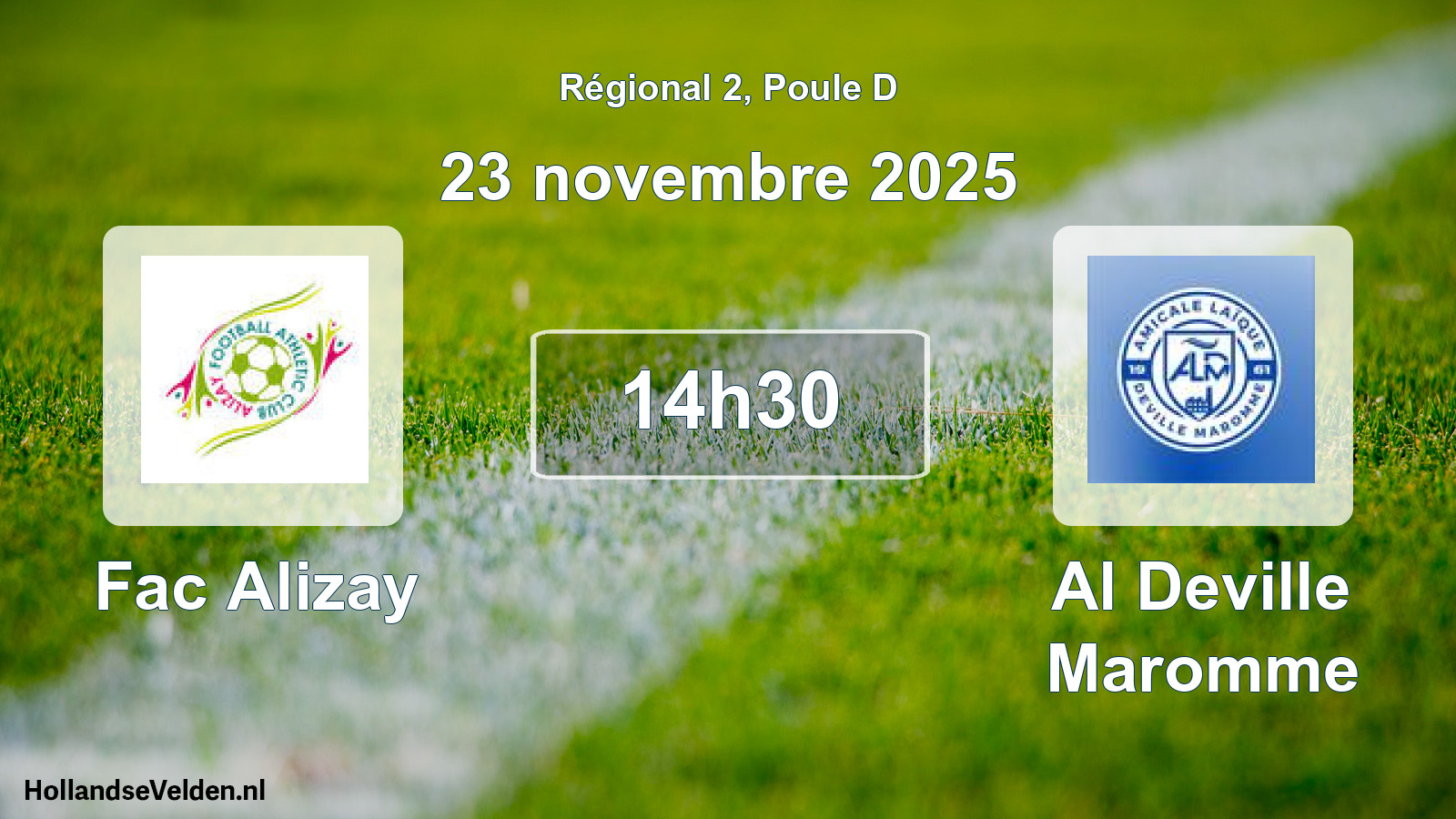Scheduled Match: Fac Alizay - Al Deville Maromme (23 November 2025)