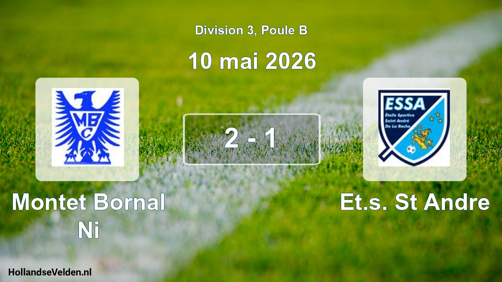 Match joué: Montet Bornal Ni - Et.s. St Andre 2 - 1 (10 mai 2026)