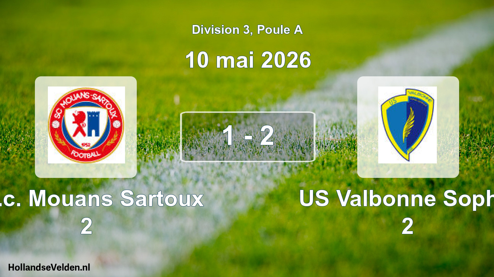 Match joué: SP.c. Mouans Sartoux 2 - US Valbonne Sophia 2 1 - 2 (10 mai 2026)