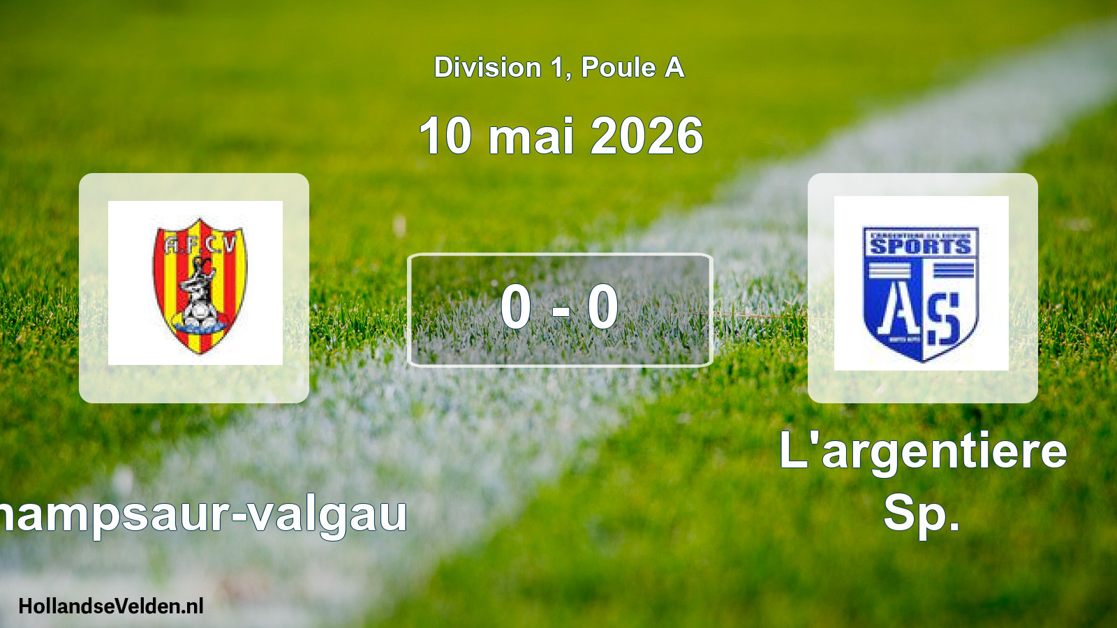 Gespeelde wedstrijd: Champsaur-valgau - L'argentiere Sp. 0 - 0 (10 mei 2026)