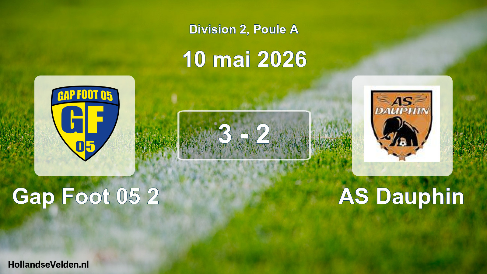 Total number of matches played: Gap Foot 05 2 - AS Dauphin 3 - 2 (10 May 2026)