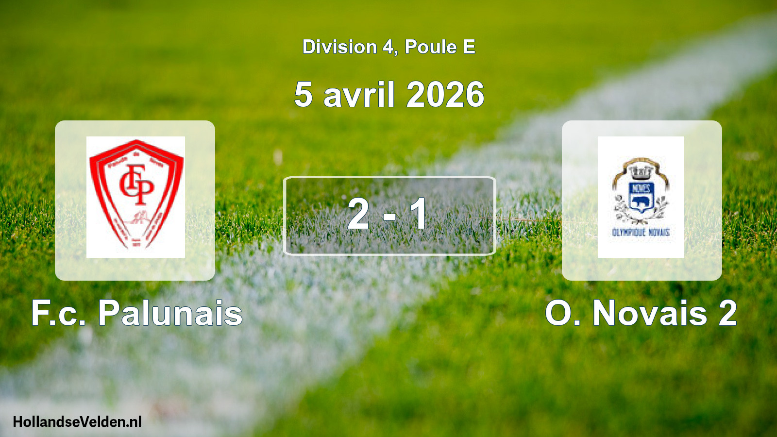 Total number of matches played: F.c. Palunais - O. Novais 2 2 - 1 (5 April 2026)