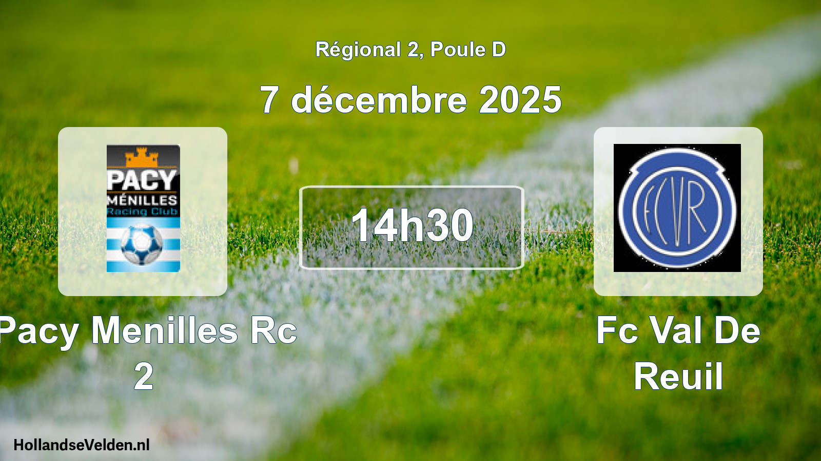 Scheduled Match: Pacy Menilles Rc 2 - Fc Val De Reuil (7 December 2025)