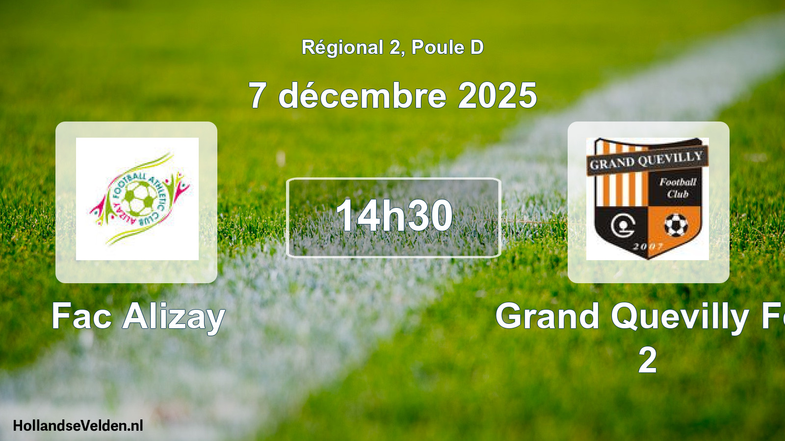 Scheduled Match: Fac Alizay - Grand Quevilly Fc 2 (7 December 2025)