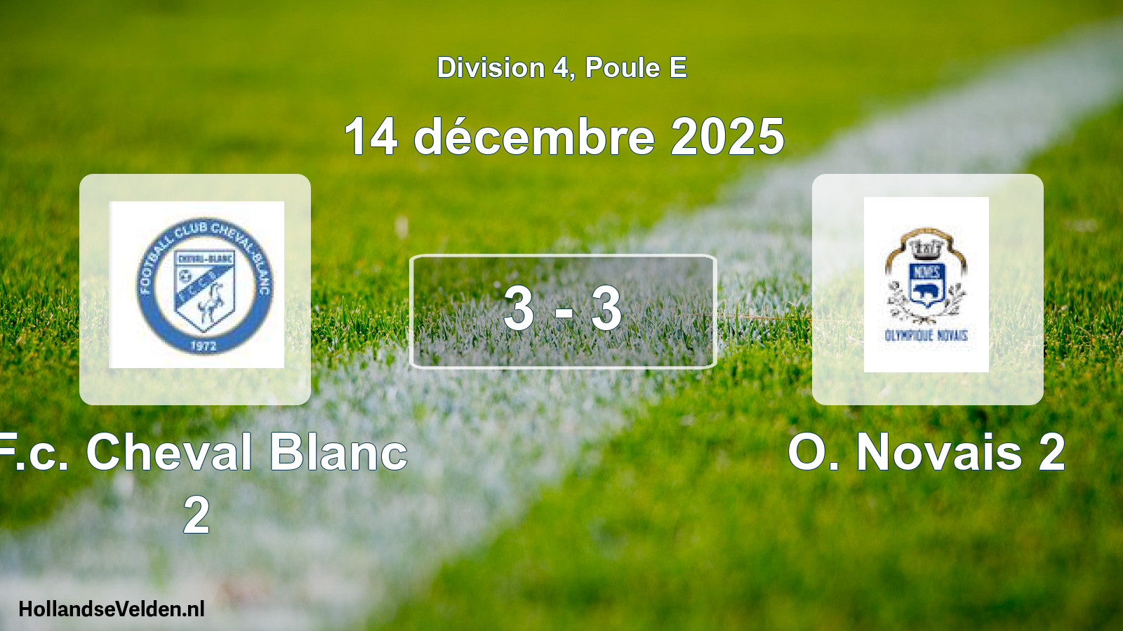 Total number of matches played: F.c. Cheval Blanc 2 - O. Novais 2 3 - 3 (14 December 2025)