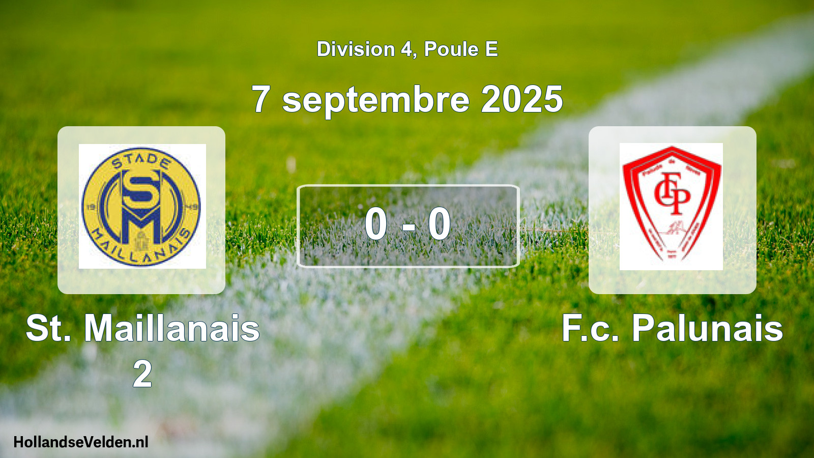 Match joué: St. Maillanais 2 - F.c. Palunais 0 - 0 (7 septembre 2025)