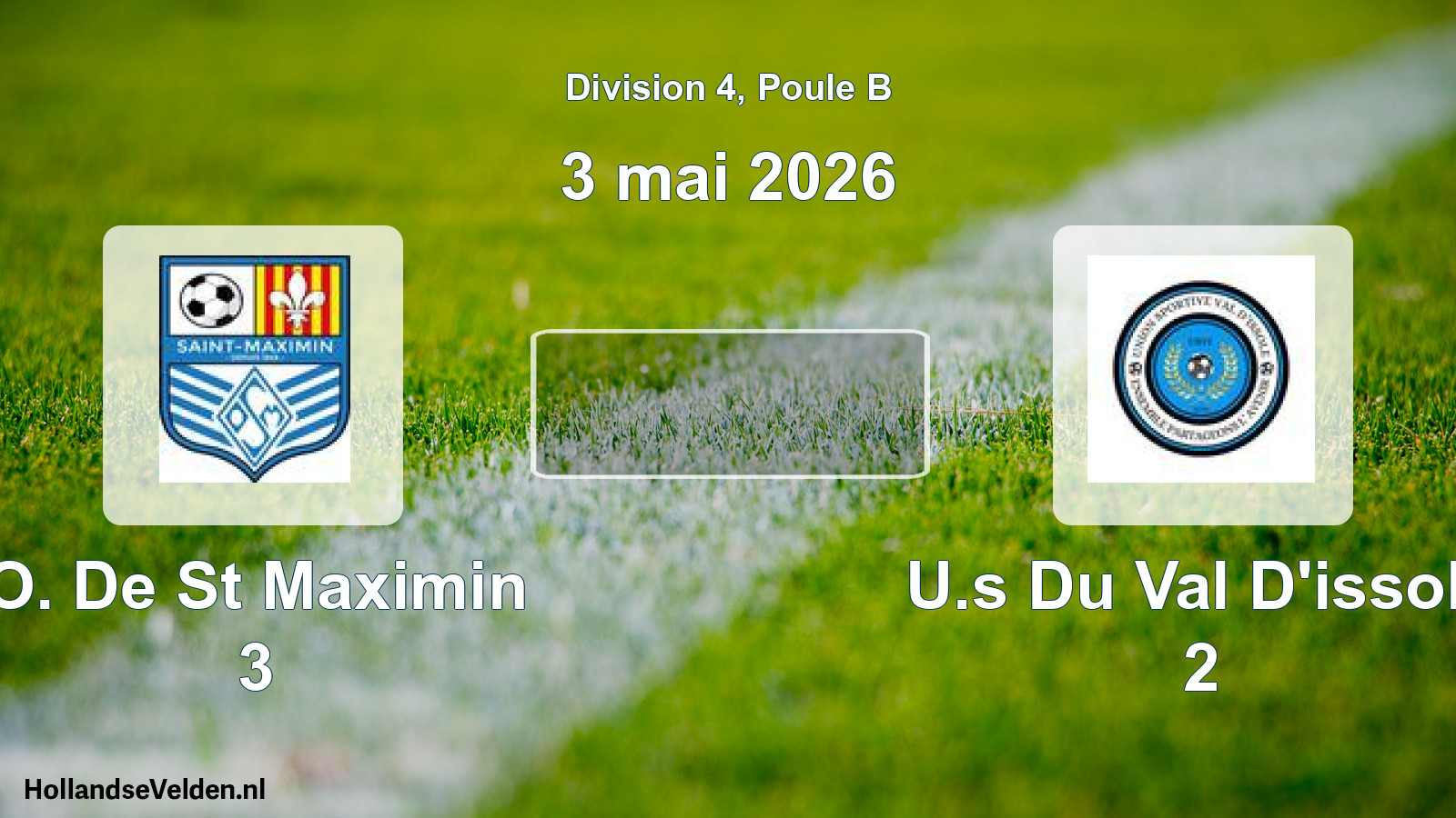 Match programmé: O. De St Maximin 3 - U.s Du Val D'issole 2 (3 mai 2026)