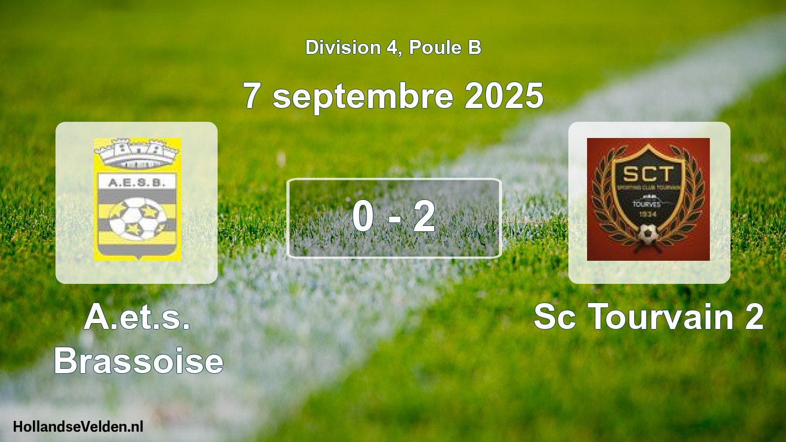 Total number of matches played: A.et.s. Brassoise - Sc Tourvain 2 0 - 2 (7 September 2025)