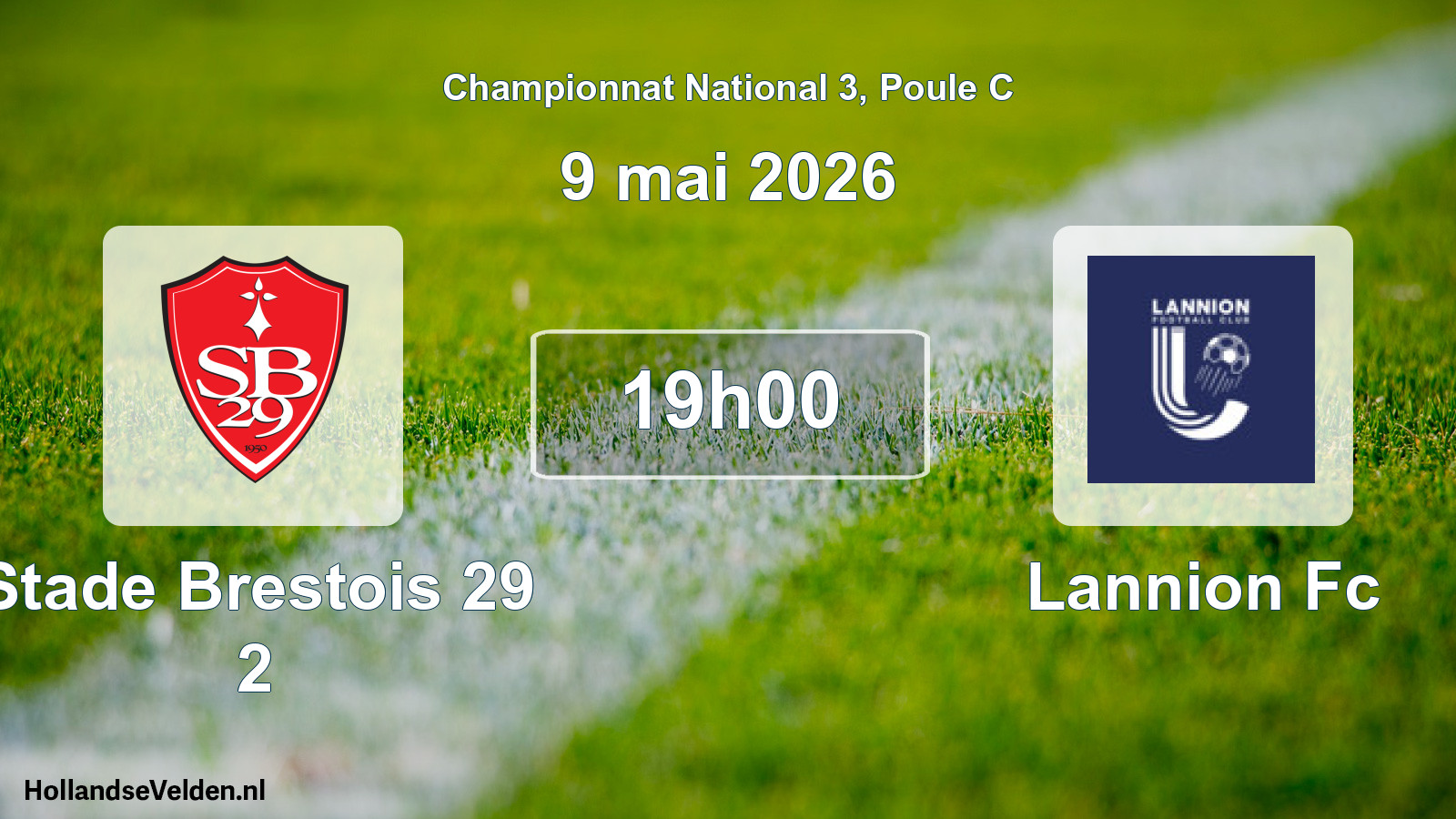 Geplande wedstrijd: Stade Brestois 29 2 - Lannion Fc (9 mei 2026)