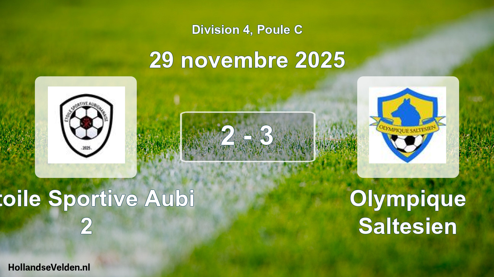 Total number of matches played: Etoile Sportive Aubi 2 - Olympique Saltesien 2 - 3 (29 November 2025)