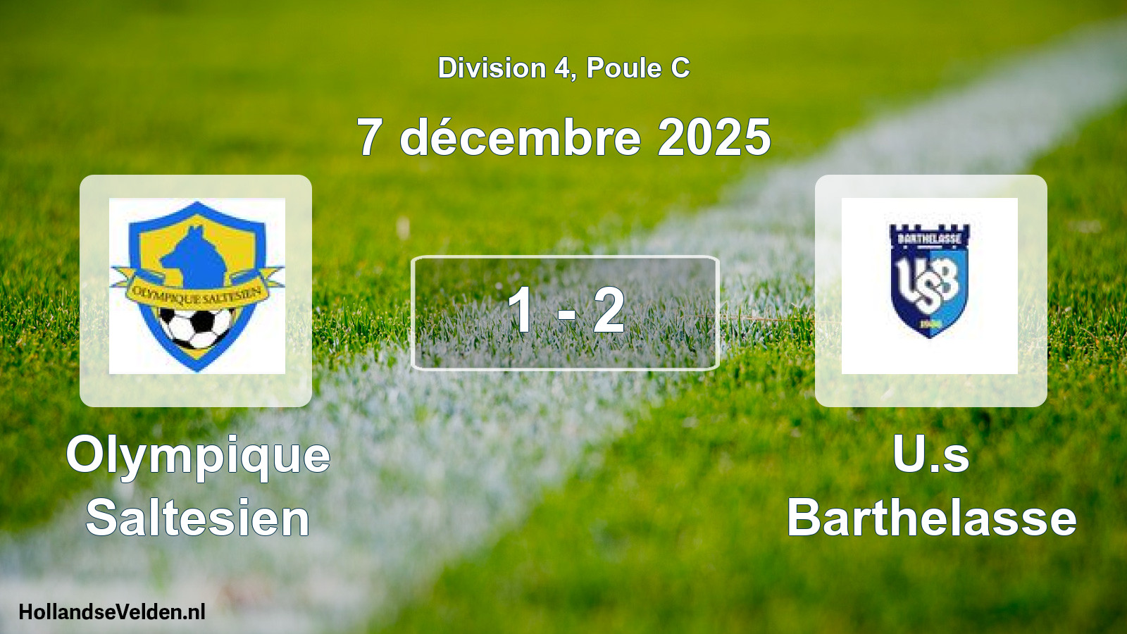 Gespeelde wedstrijd: Olympique Saltesien - U.s Barthelasse 1 - 2 (7 december 2025)