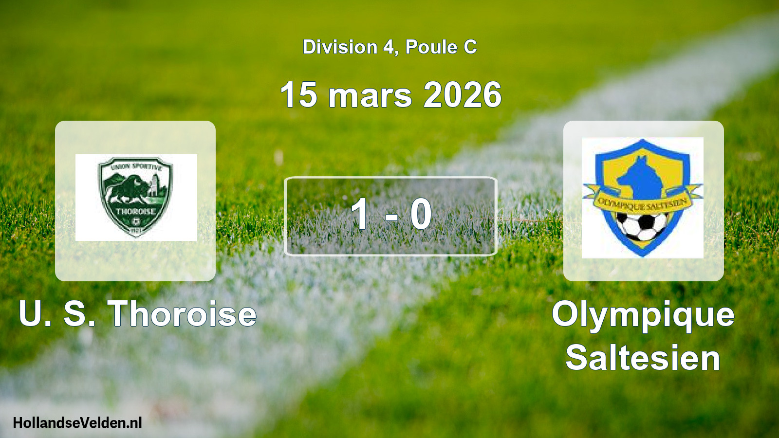 Total number of matches played: U. S. Thoroise - Olympique Saltesien 1 - 0 (15 March 2026)