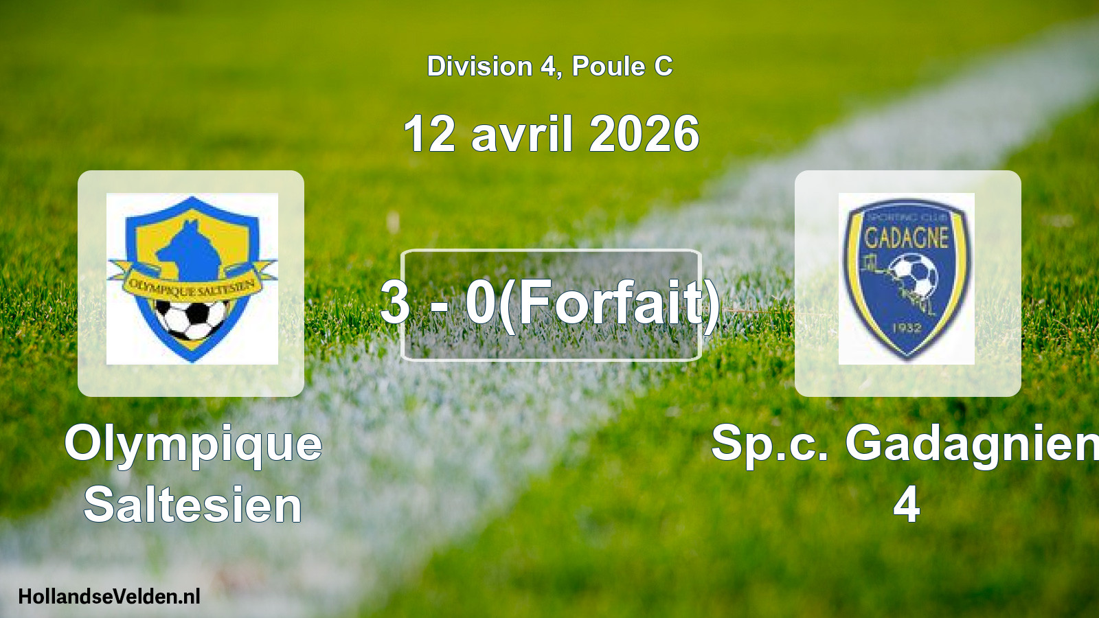 Total number of matches played: Olympique Saltesien - Sp.c. Gadagnien 4 3 - 0(Forfait) (12 April 2026)