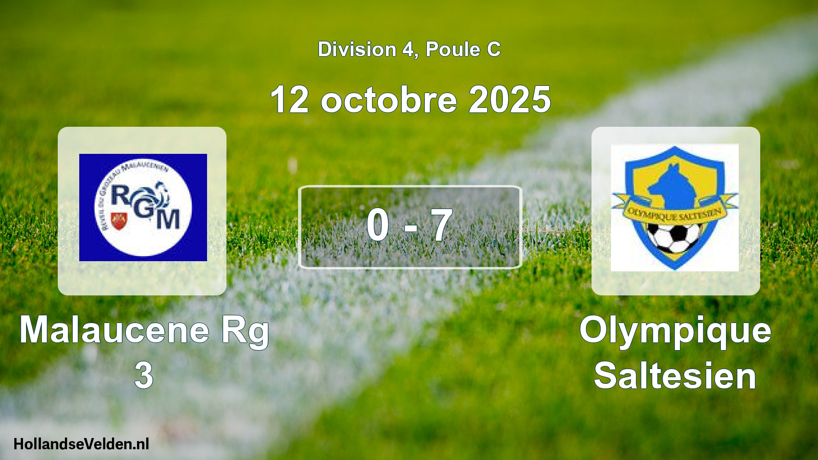 Match joué: Malaucene Rg 3 - Olympique Saltesien 0 - 7 (12 octobre 2025)