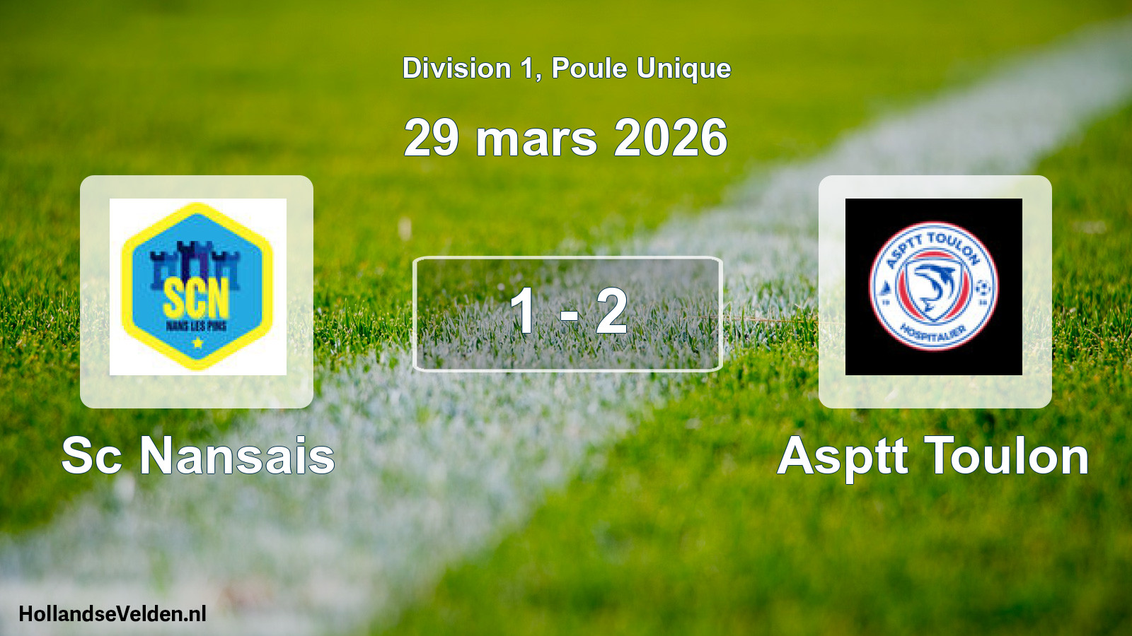 Match joué: Sc Nansais - Asptt Toulon 1 - 2 (29 mars 2026)