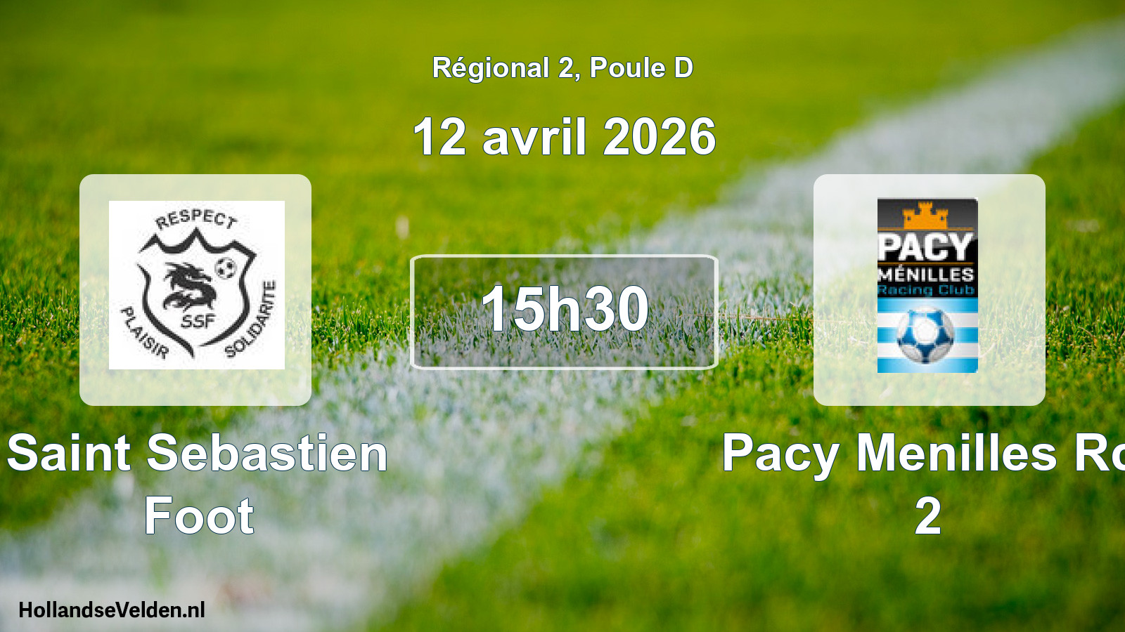 Scheduled Match: Saint Sebastien Foot - Pacy Menilles Rc 2 (12 April 2026)
