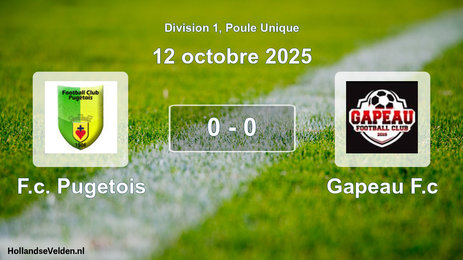 Match joué: F.c. Pugetois - Gapeau F.c 0 - 0 (12 octobre 2025)