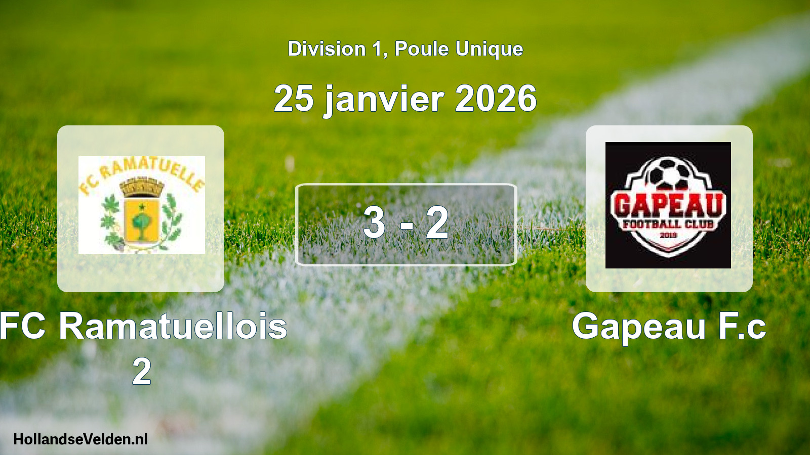 Total number of matches played: FC Ramatuellois 2 - Gapeau F.c 3 - 2 (25 January 2026)