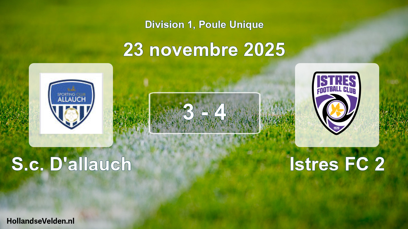 Total number of matches played: S.c. D'allauch - Istres FC 2 3 - 4 (23 November 2025)