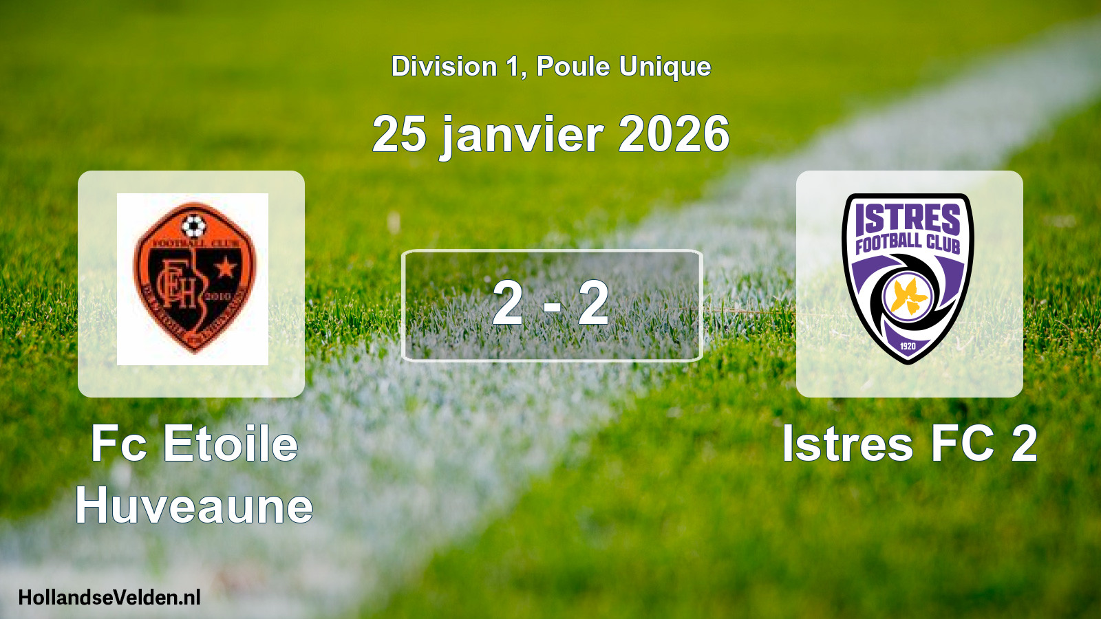 Match joué: Fc Etoile Huveaune - Istres FC 2 2 - 2 (25 janvier 2026)