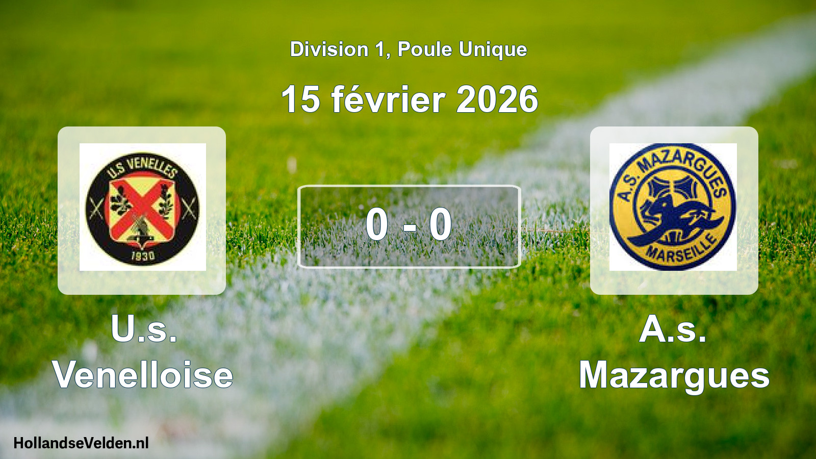 Match joué: U.s. Venelloise - A.s. Mazargues 0 - 0 (15 février 2026)