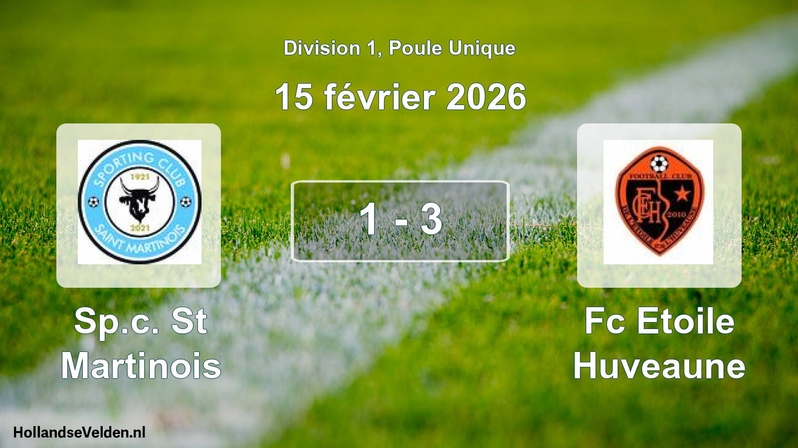 Total number of matches played: Sp.c. St Martinois - Fc Etoile Huveaune 1 - 3 (15 February 2026)
