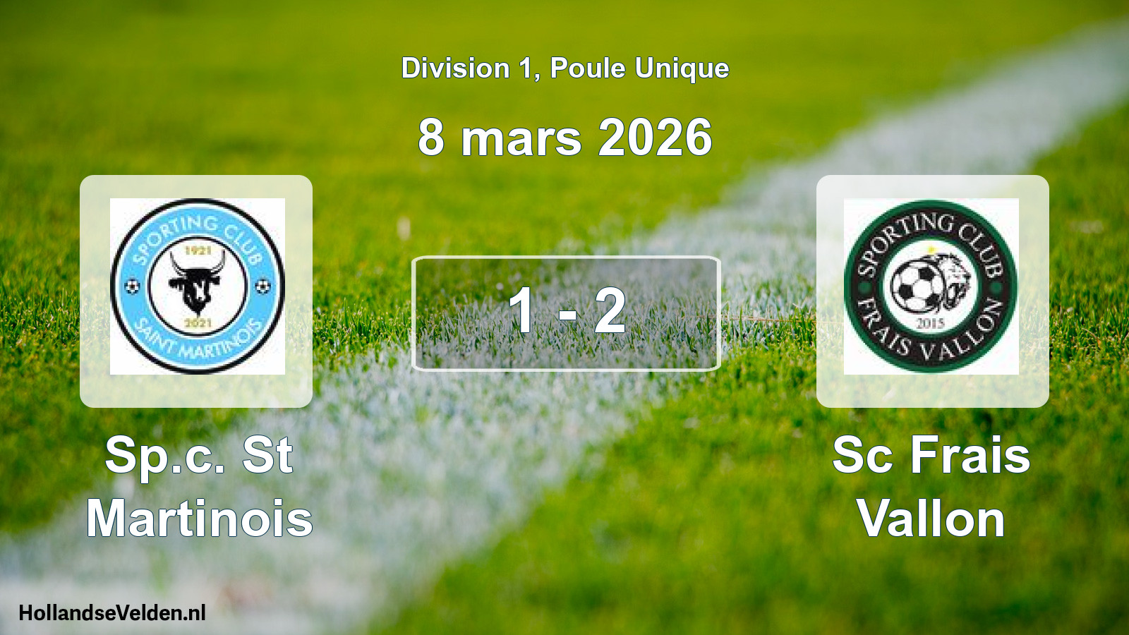 Total number of matches played: Sp.c. St Martinois - Sc Frais Vallon 1 - 2 (8 March 2026)