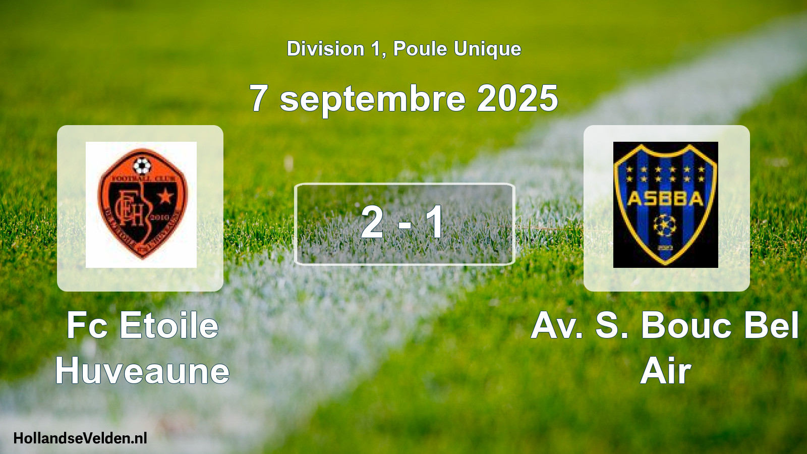 Match joué: Fc Etoile Huveaune - Av. S. Bouc Bel Air 2 - 1 (7 septembre 2025)