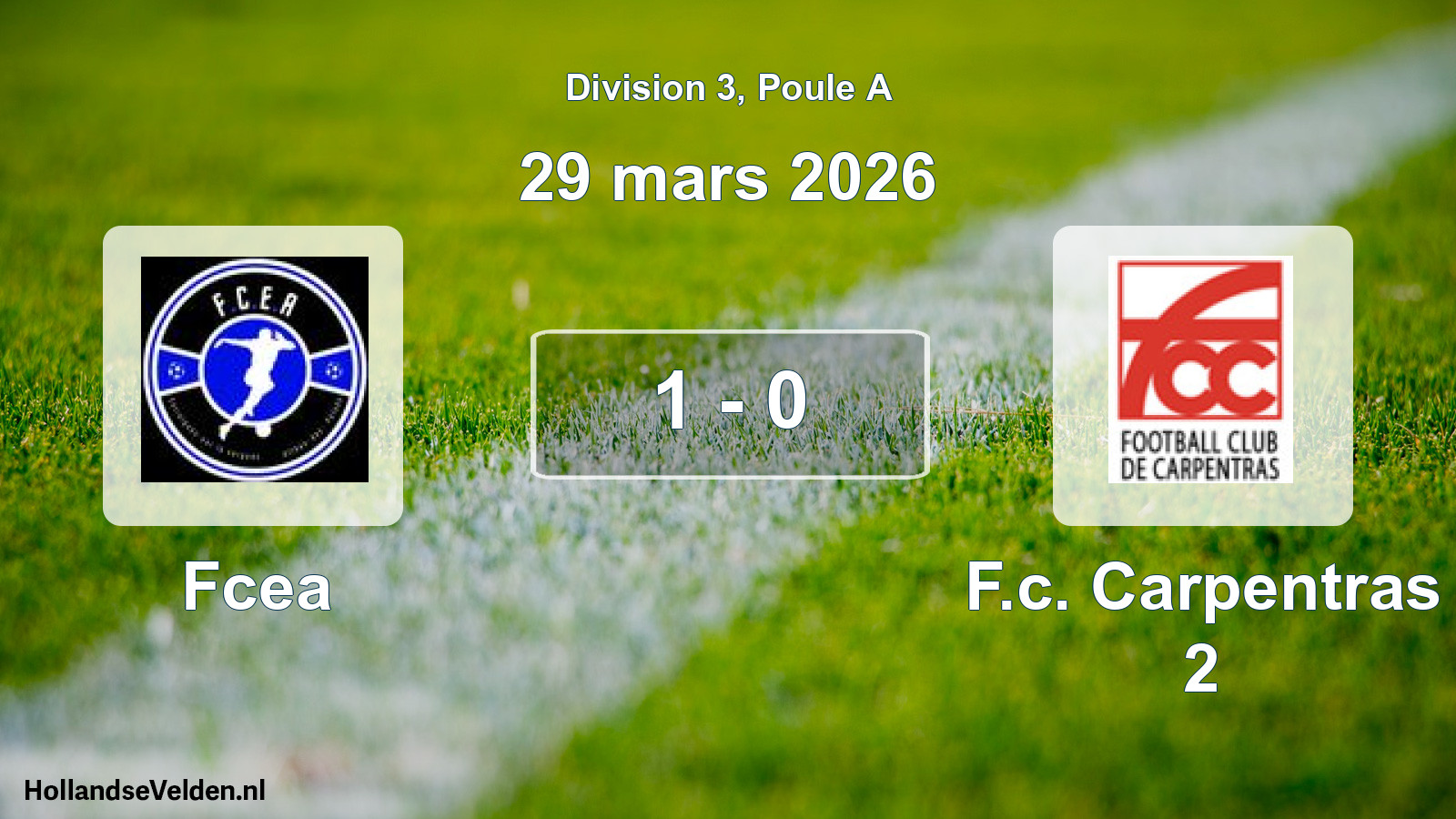 Total number of matches played: Fcea - F.c. Carpentras 2 1 - 0 (29 March 2026)