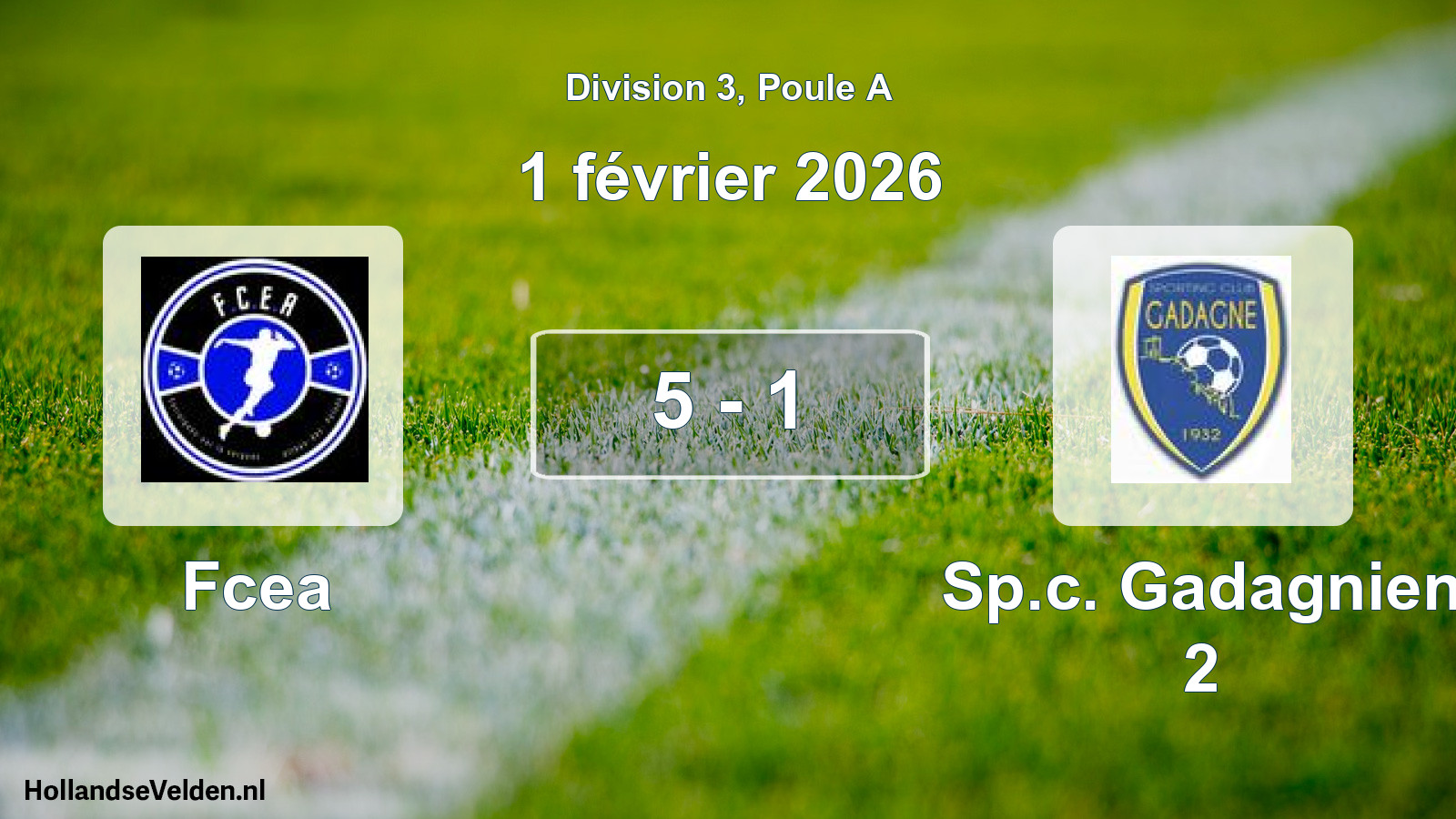 Match joué: Fcea - Sp.c. Gadagnien 2 5 - 1 (1 février 2026)