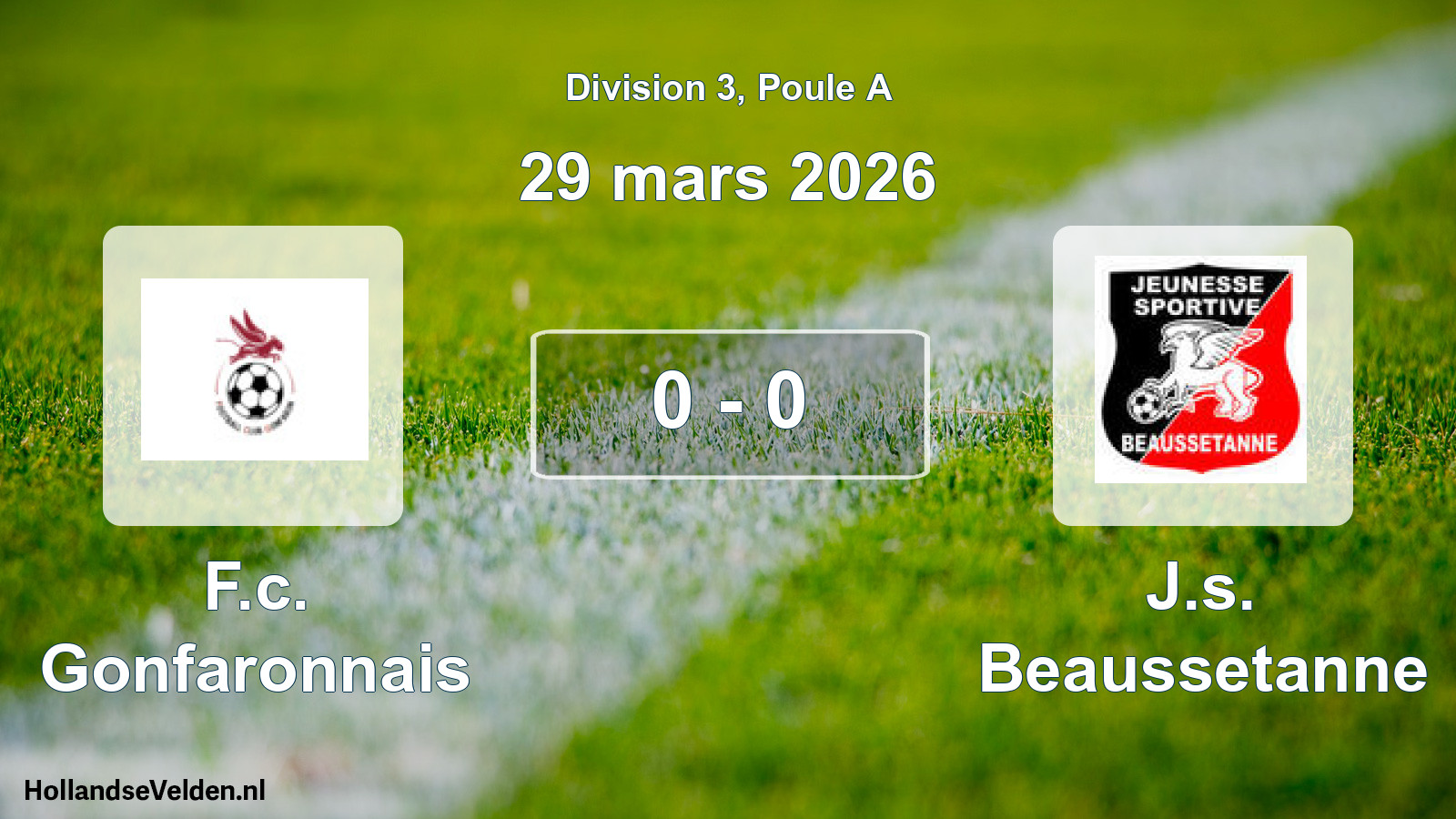 Match joué: F.c. Gonfaronnais - J.s. Beaussetanne 0 - 0 (29 mars 2026)