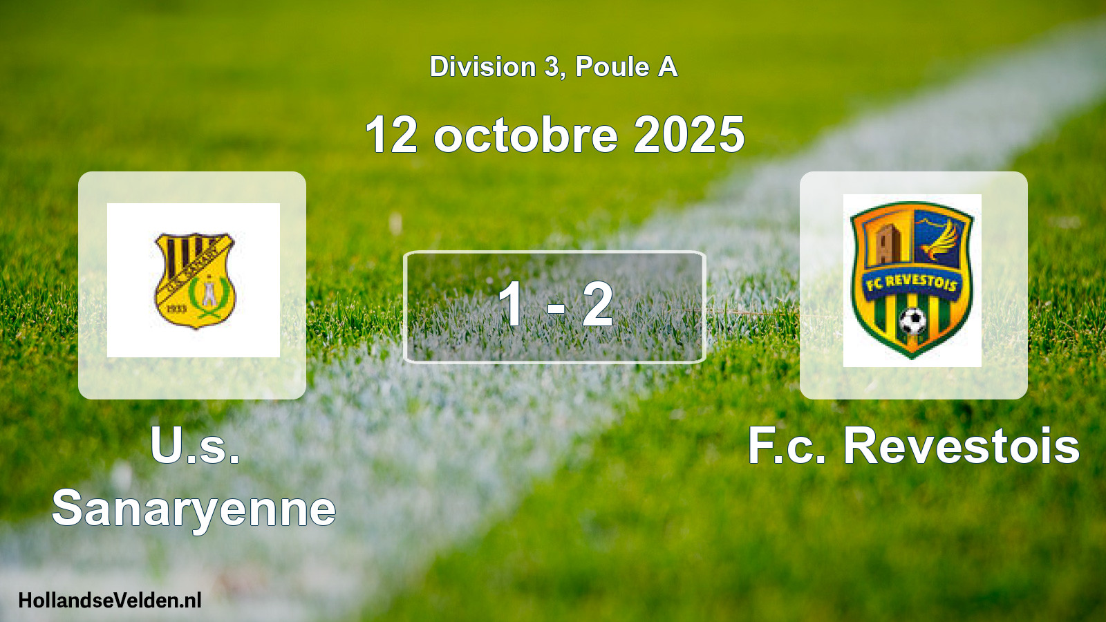 Total number of matches played: U.s. Sanaryenne - F.c. Revestois 1 - 2 (12 October 2025)