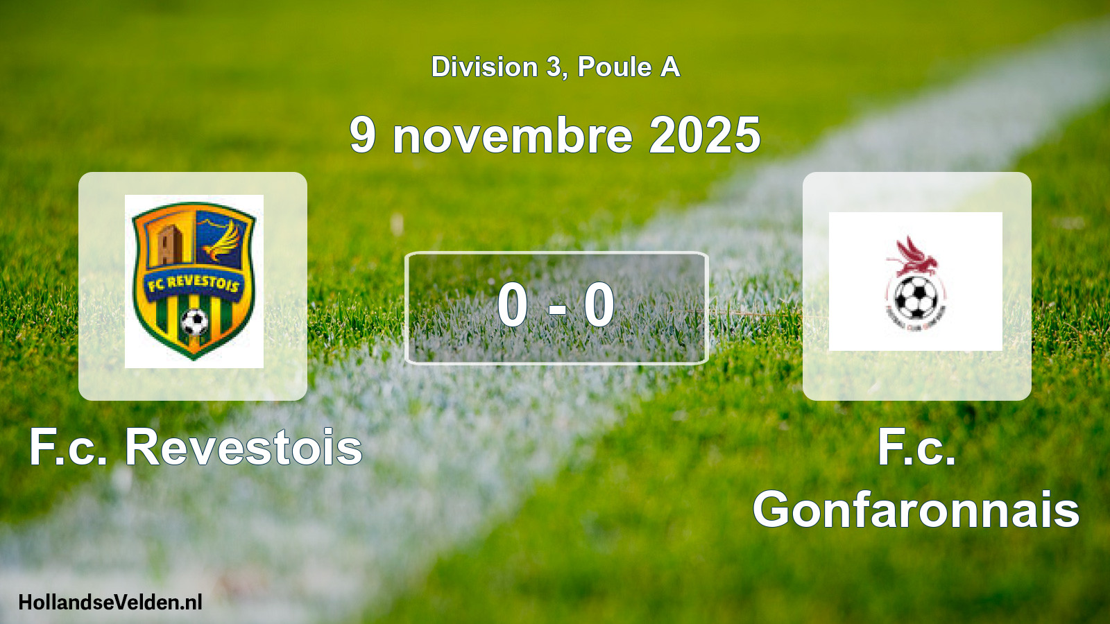 Match joué: F.c. Revestois - F.c. Gonfaronnais 0 - 0 (9 novembre 2025)