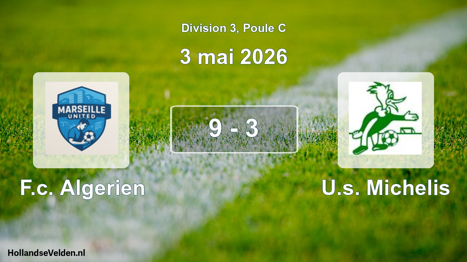 Match joué: F.c. Algerien - U.s. Michelis 9 - 3 (3 mai 2026)