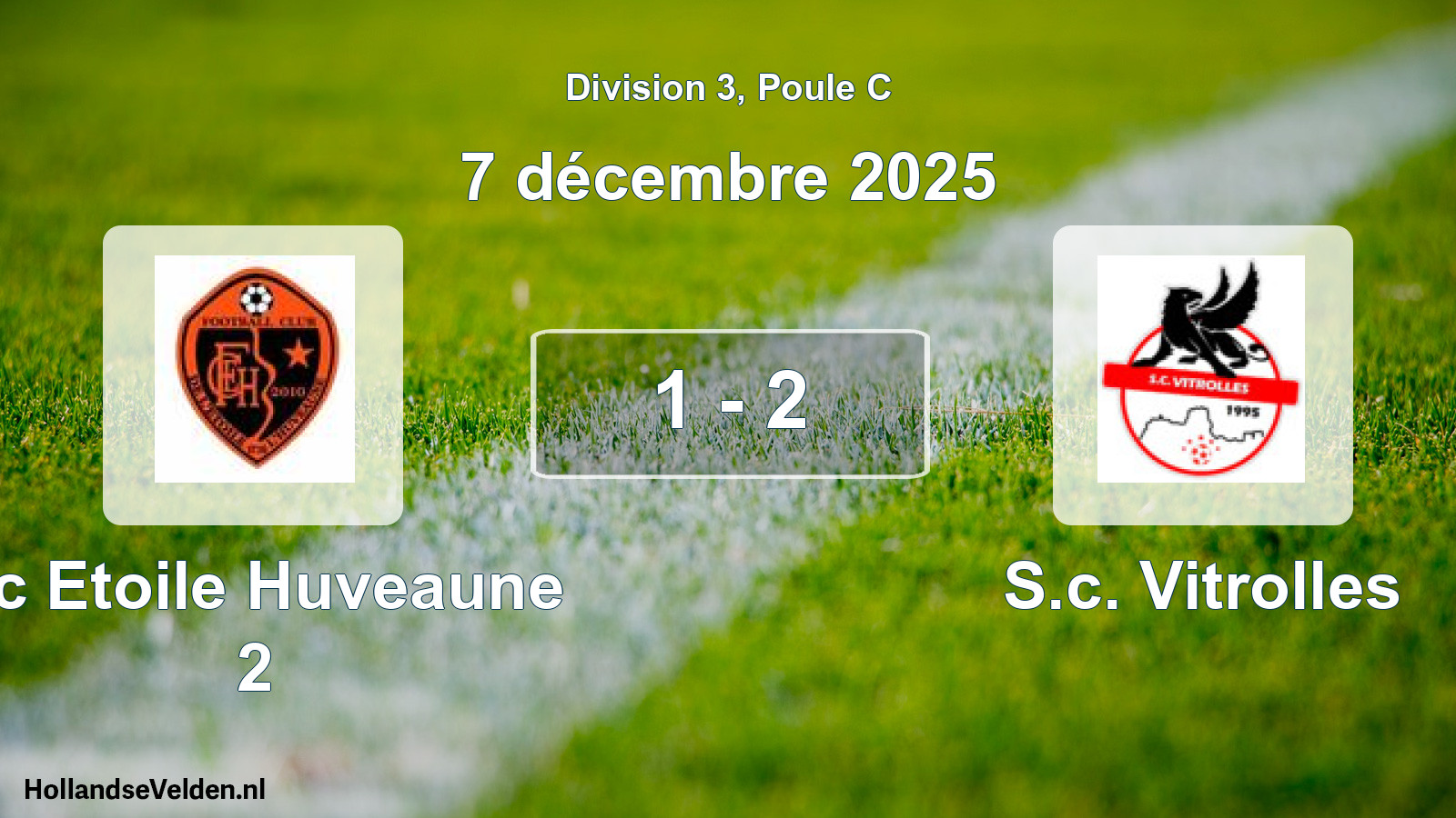 Gespeelde wedstrijd: Fc Etoile Huveaune 2 - S.c. Vitrolles 1 - 2 (7 december 2025)