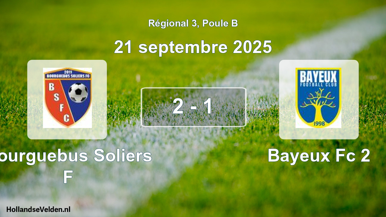 Gespeelde wedstrijd: Bourguebus Soliers F - Bayeux Fc 2 2 - 1 (21 septembre 2025)