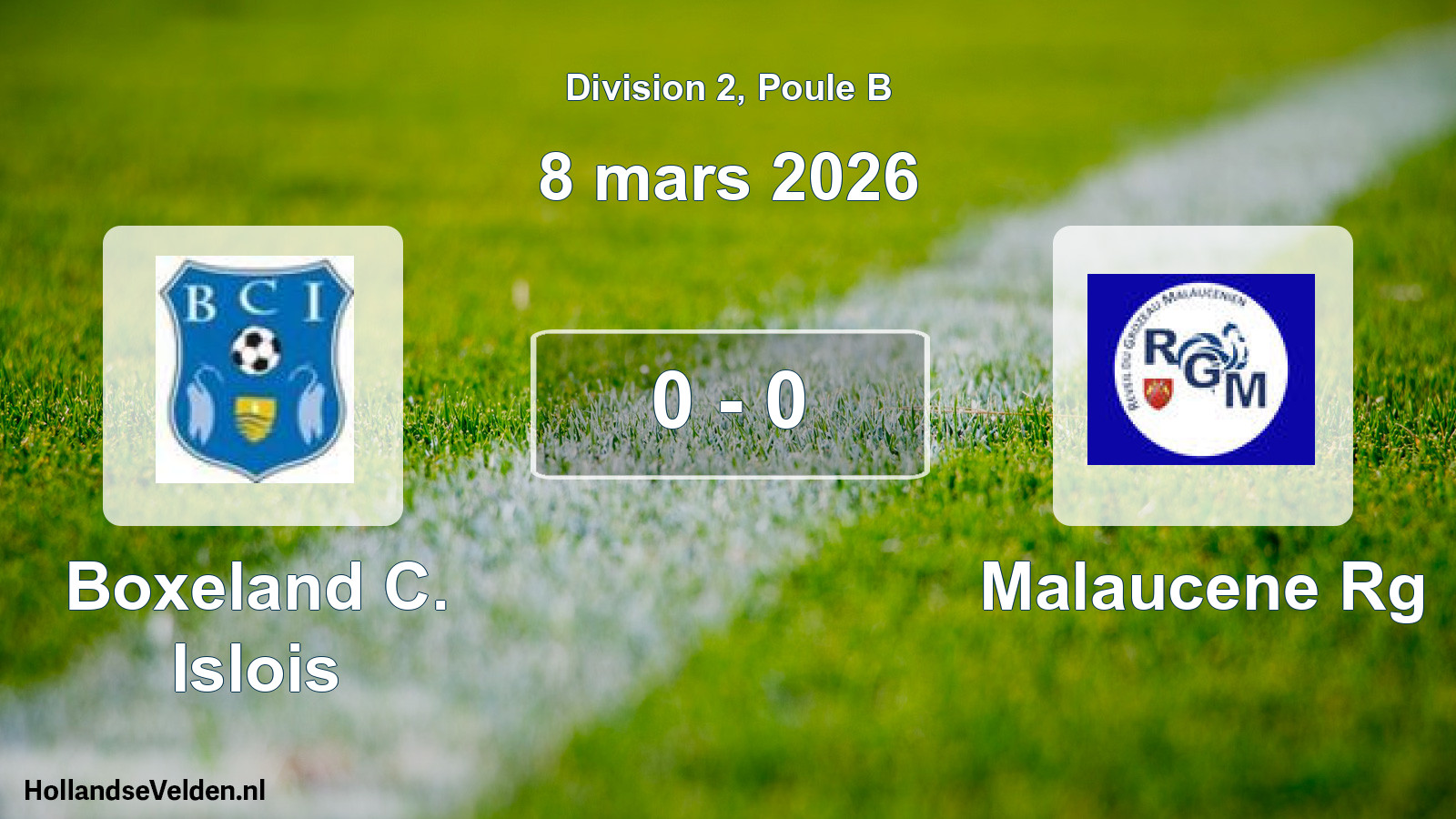 Gespeelde wedstrijd: Boxeland C. Islois - Malaucene Rg 0 - 0 (8 maart 2026)