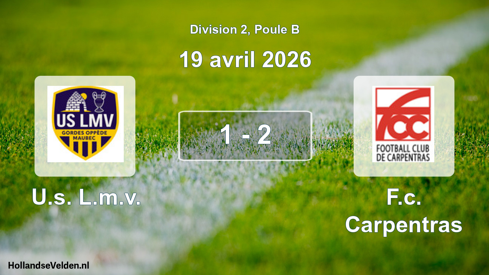 Total number of matches played: U.s. L.m.v. - F.c. Carpentras 1 - 2 (19 April 2026)