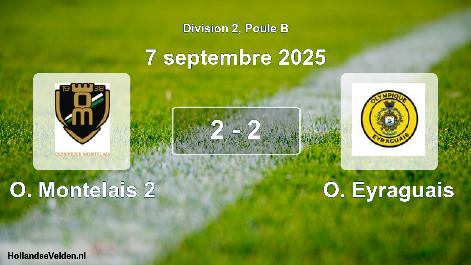 Match joué: O. Montelais 2 - O. Eyraguais 2 - 2 (7 septembre 2025)