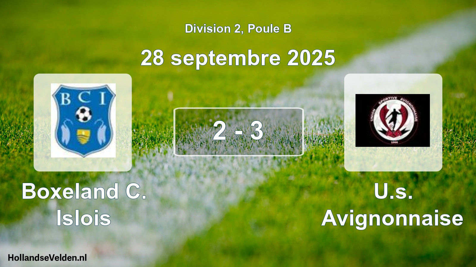 Total number of matches played: Boxeland C. Islois - U.s. Avignonnaise 2 - 3 (28 September 2025)