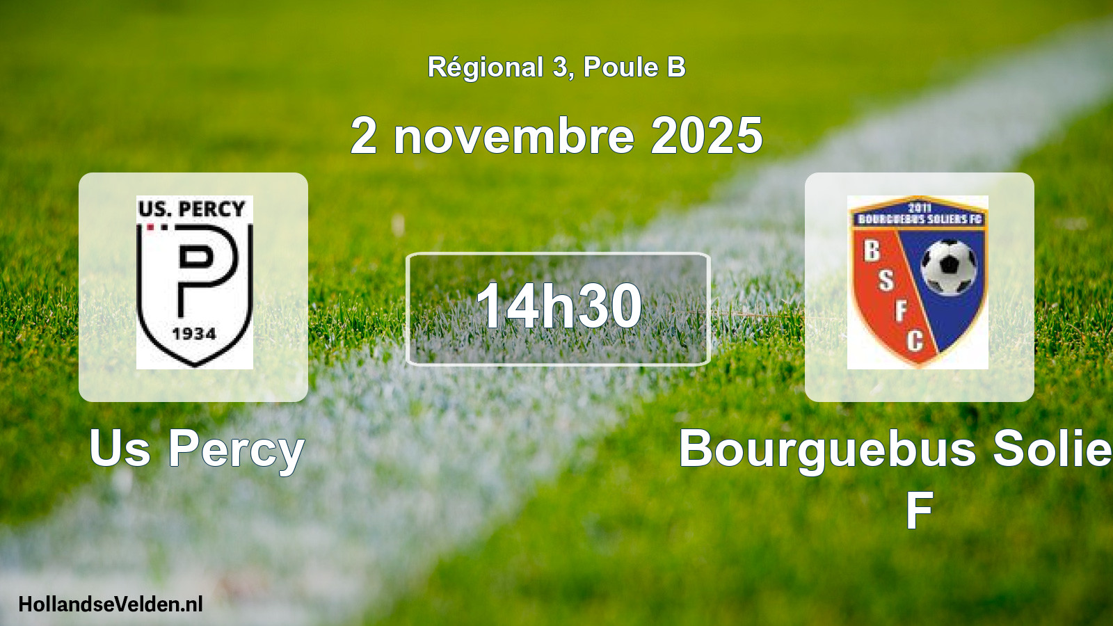Scheduled Match: Us Percy - Bourguebus Soliers F (2 November 2025)