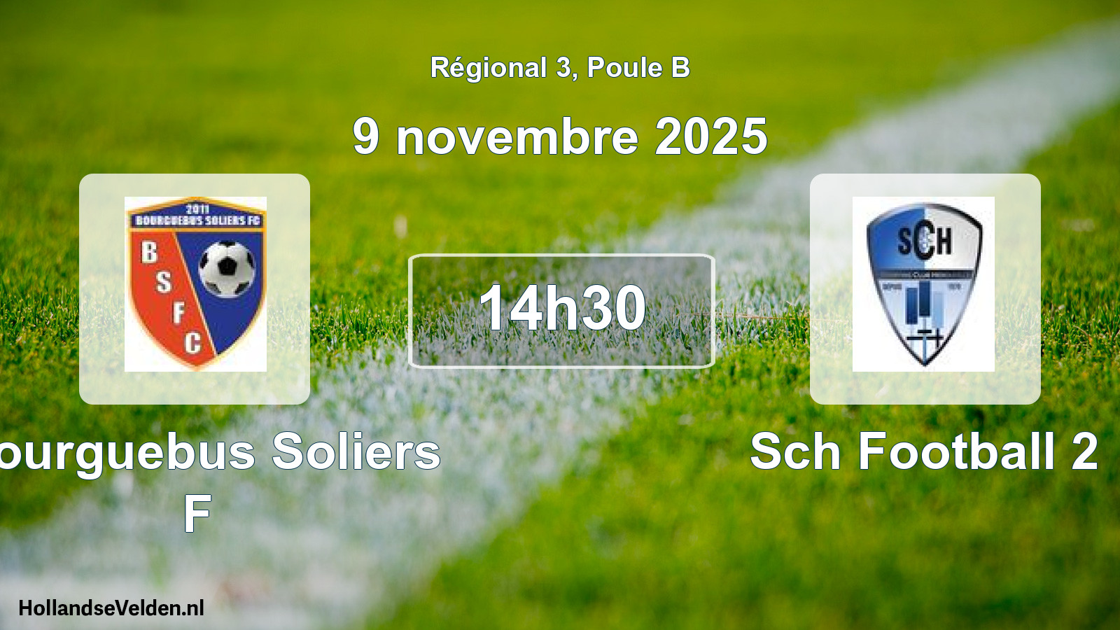 Scheduled Match: Bourguebus Soliers F - Sch Football 2 (9 November 2025)