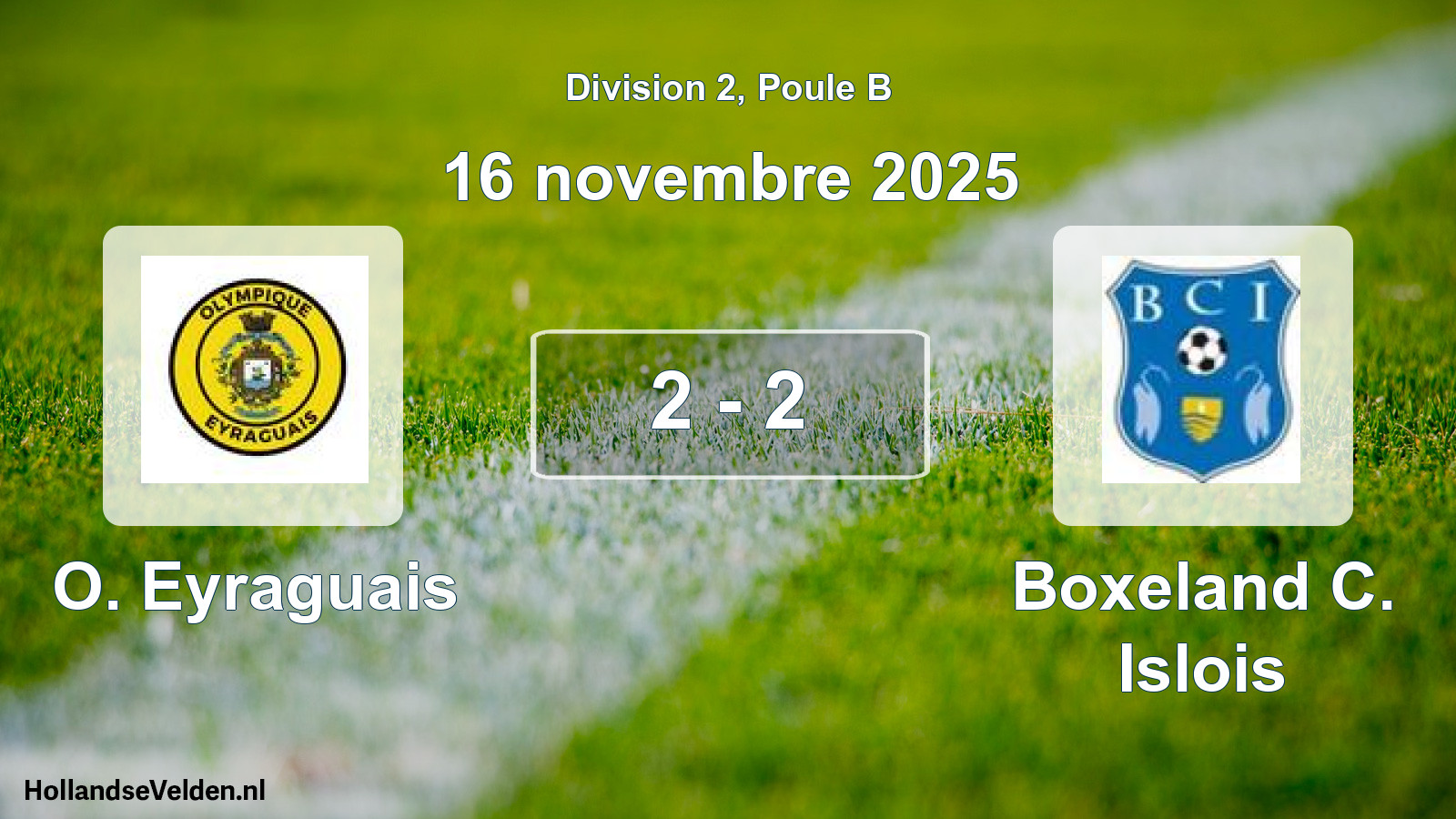 Total number of matches played: O. Eyraguais - Boxeland C. Islois 2 - 2 (16 November 2025)