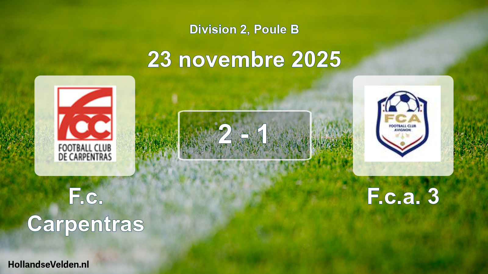 Total number of matches played: F.c. Carpentras - F.c.a. 3 2 - 1 (23 November 2025)