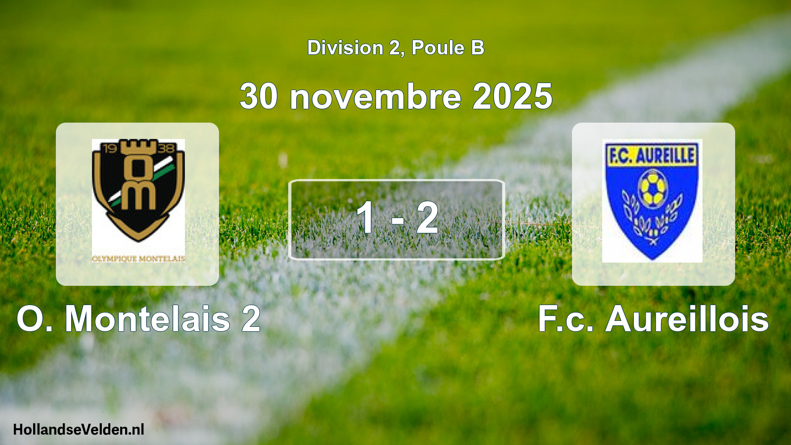 Total number of matches played: O. Montelais 2 - F.c. Aureillois 1 - 2 (30 November 2025)
